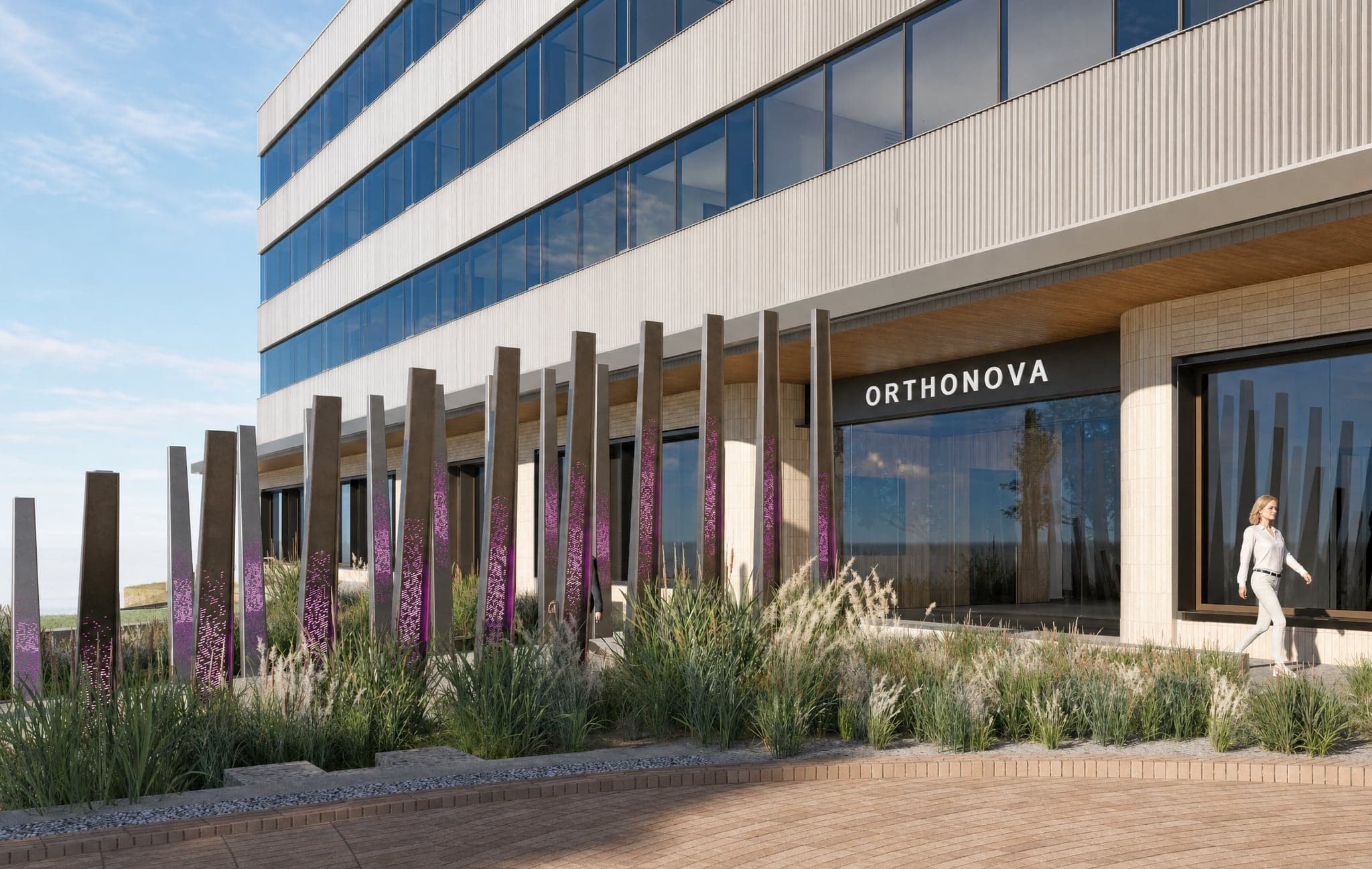 Orthonova — Entry Statement with programmable lighting, St. John of God, Murdoch