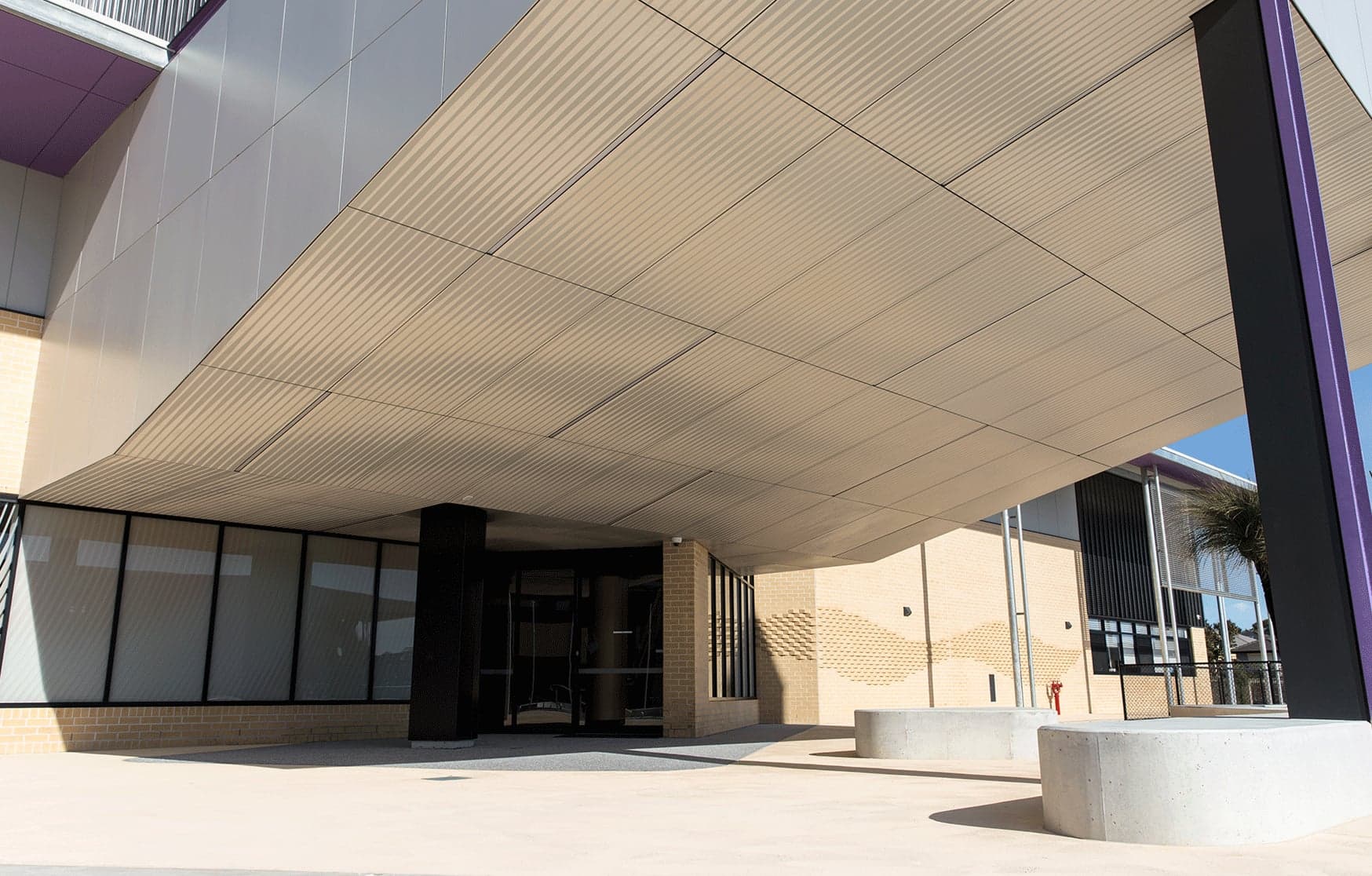 Rhythm and Flow II — Integrated brick, glazing and CFC soffit, Yanchep Secondary College