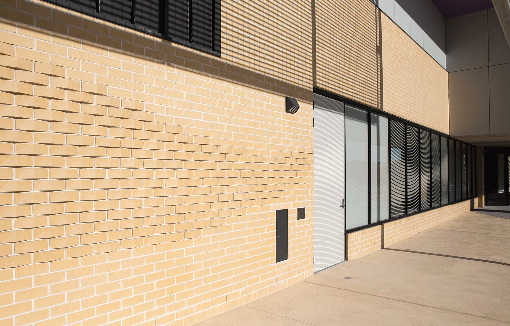 Rhythm and Flow II — Integrated brick, glazing and CFC soffit, Yanchep Secondary College