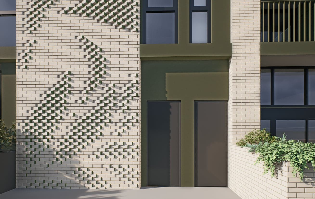 Homecoming — Integrated brick wall, 129 Loftus St, Leederville
