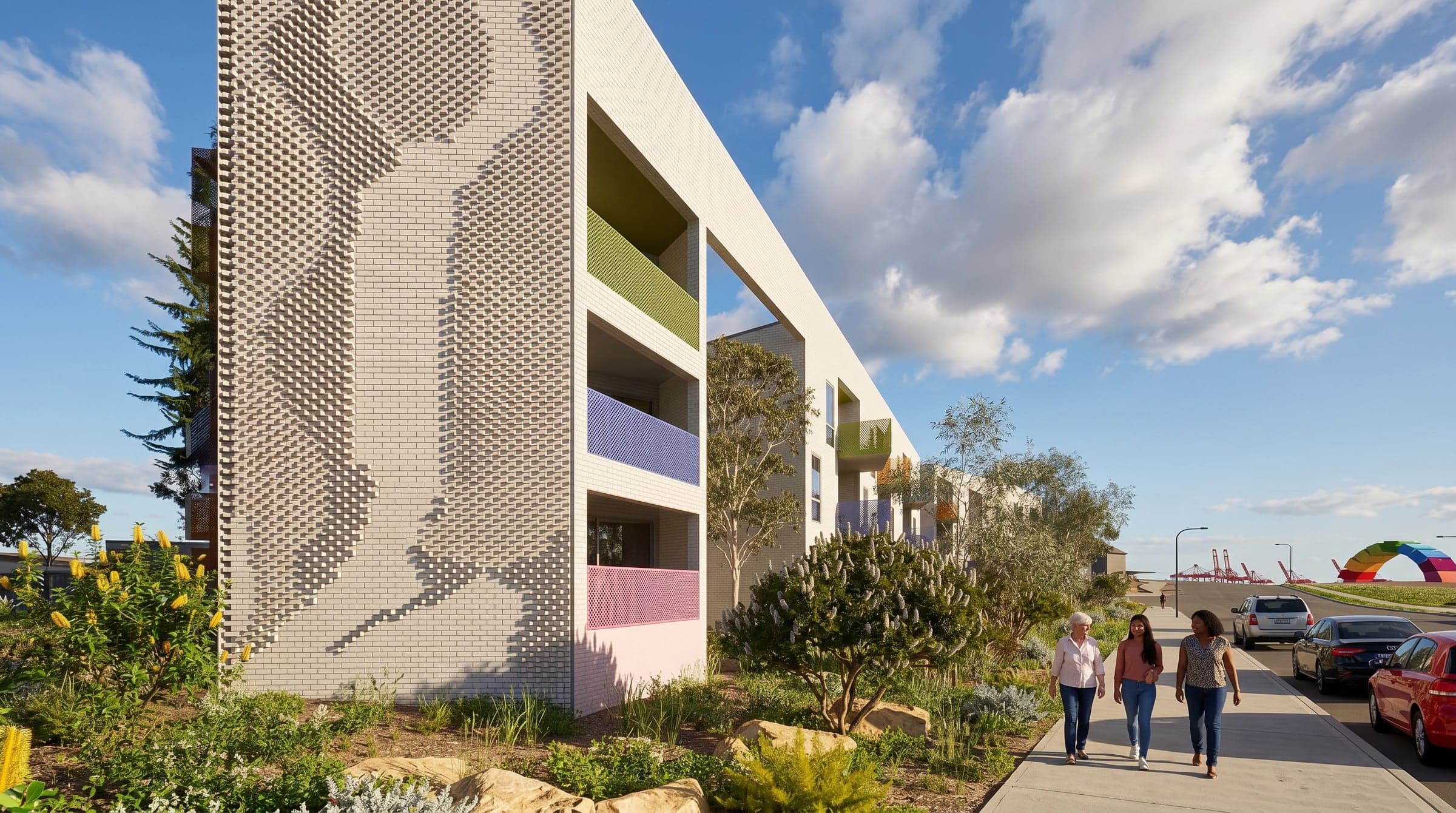 Parallel Shores - East Street - Fremantle — Integrated brick artwork, East Fremantle, WA