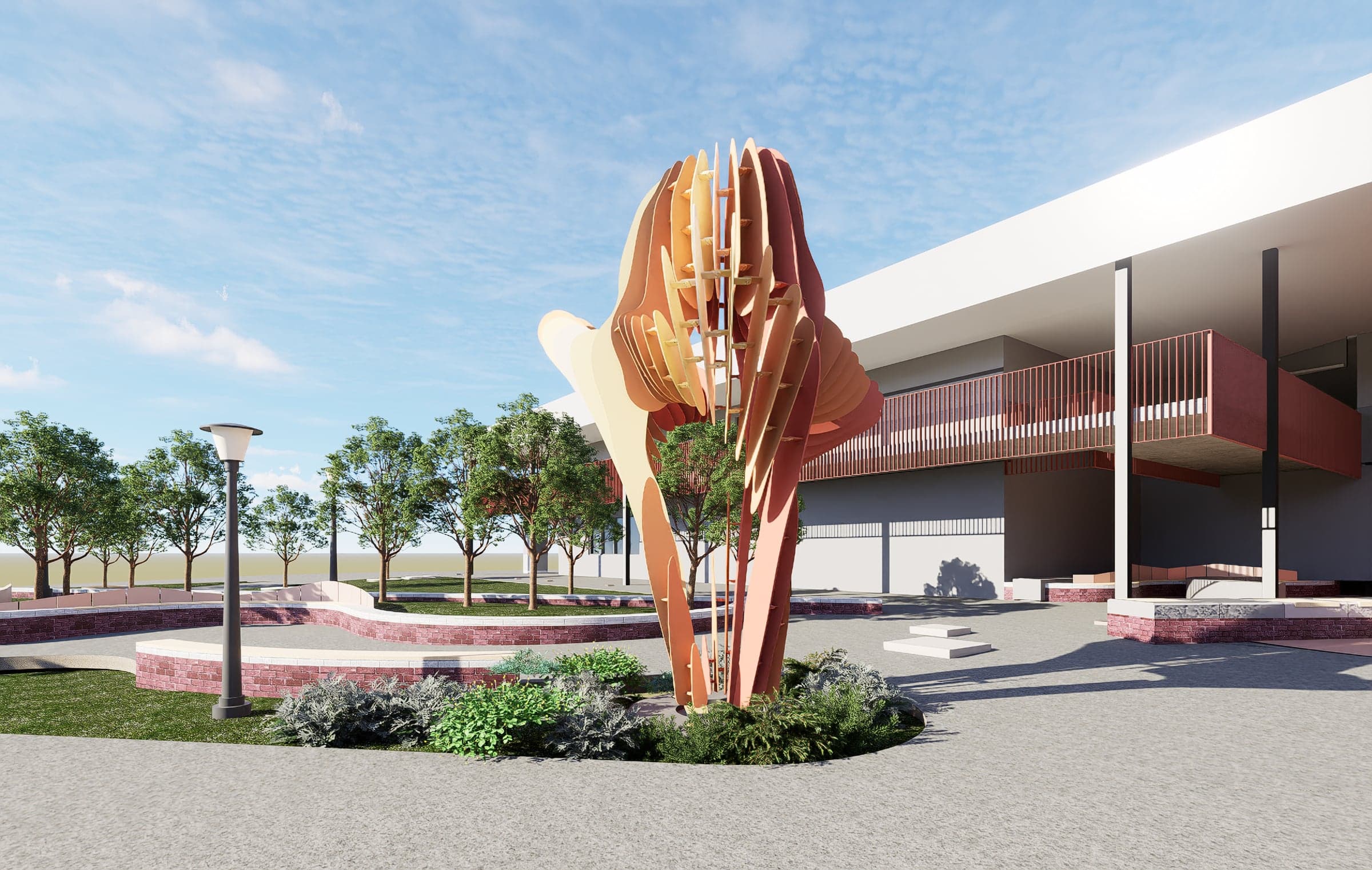 Piara Stage 2 - Inflorescence — Percent for Art: Facade Screen, Piara Waters Secondary College