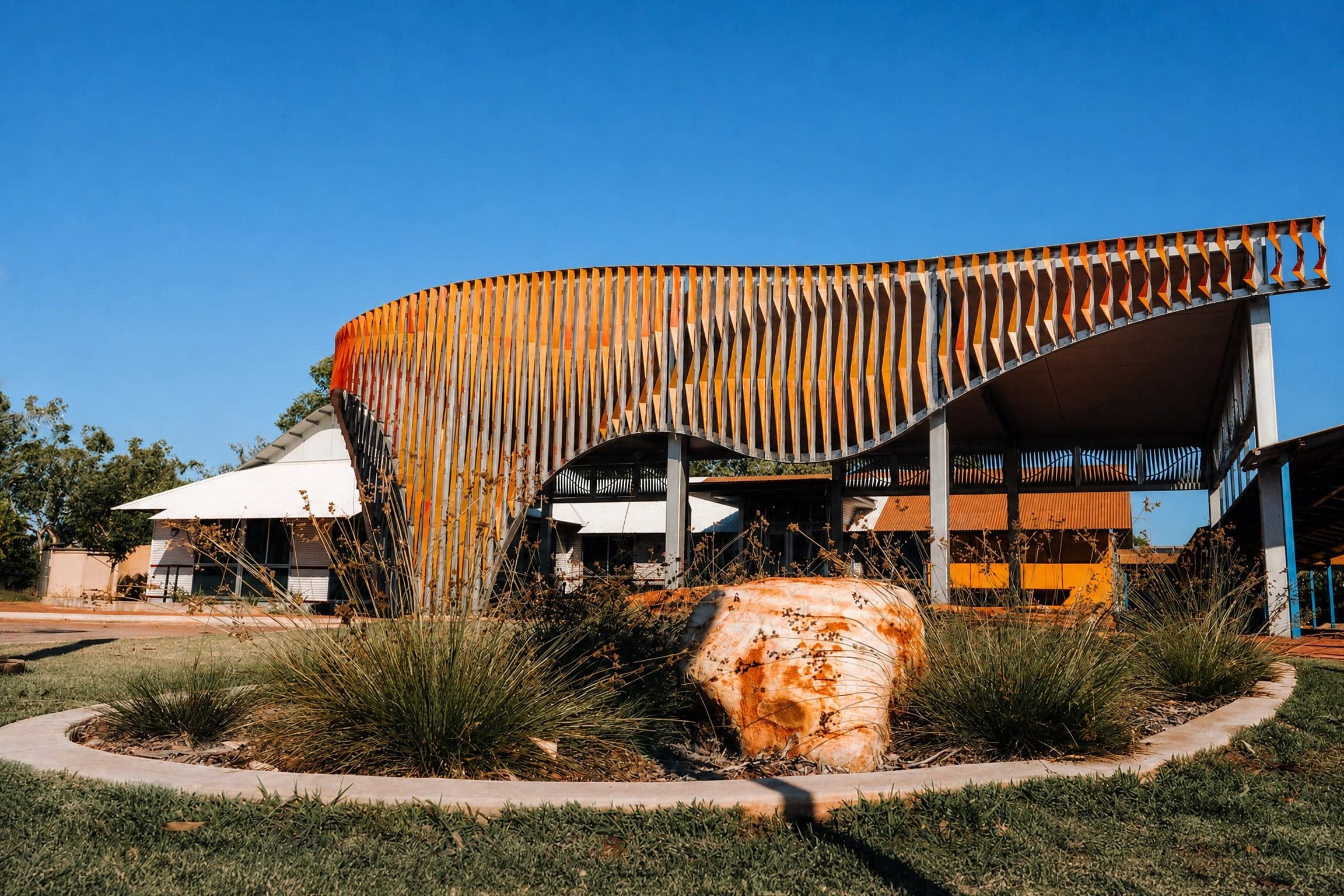 Pleated Histories — Percent for Art: Screen Facade, Broome North Regional Tafe