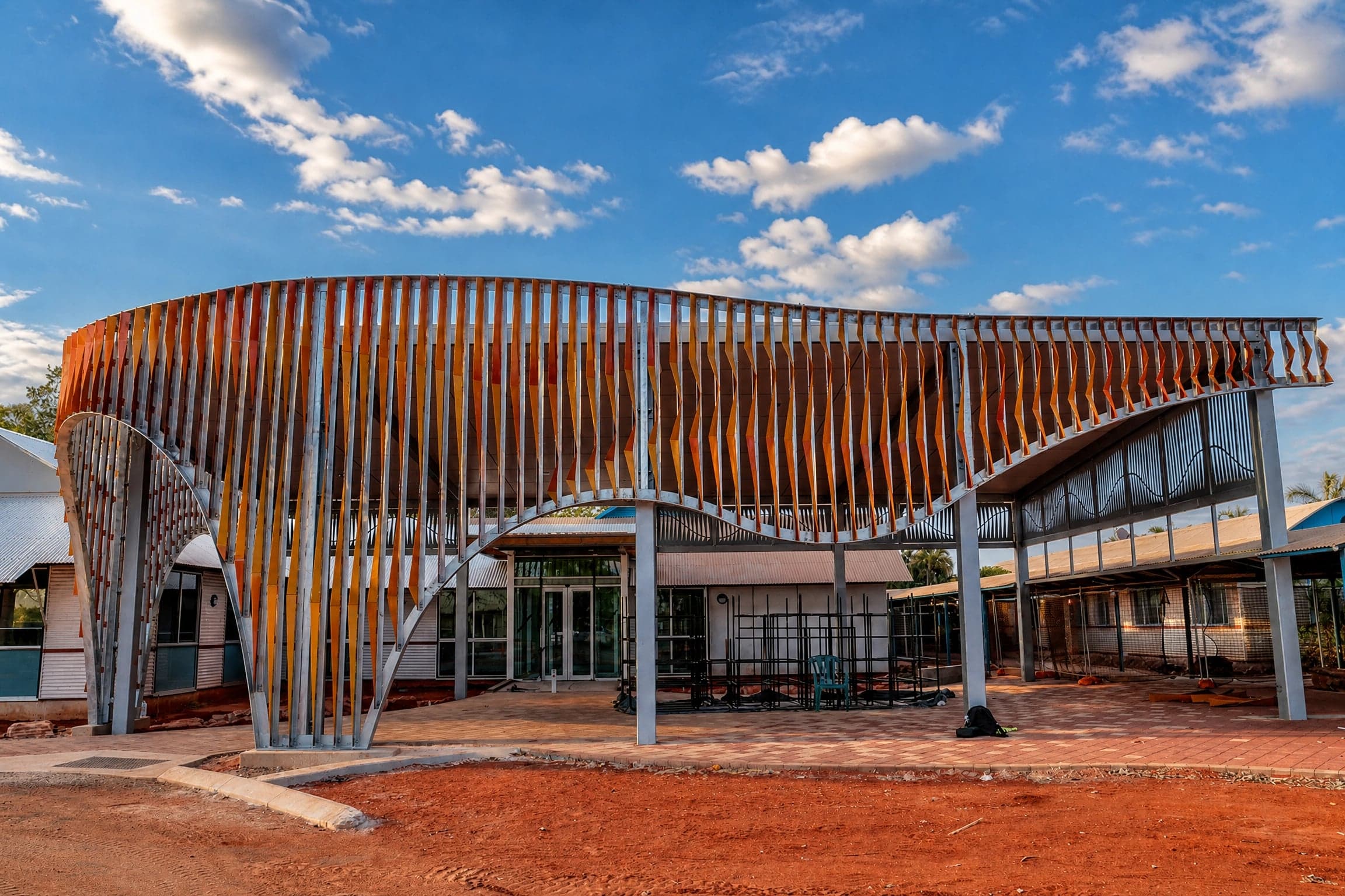 Pleated Histories — Percent for Art: Screen Facade, Broome North Regional Tafe