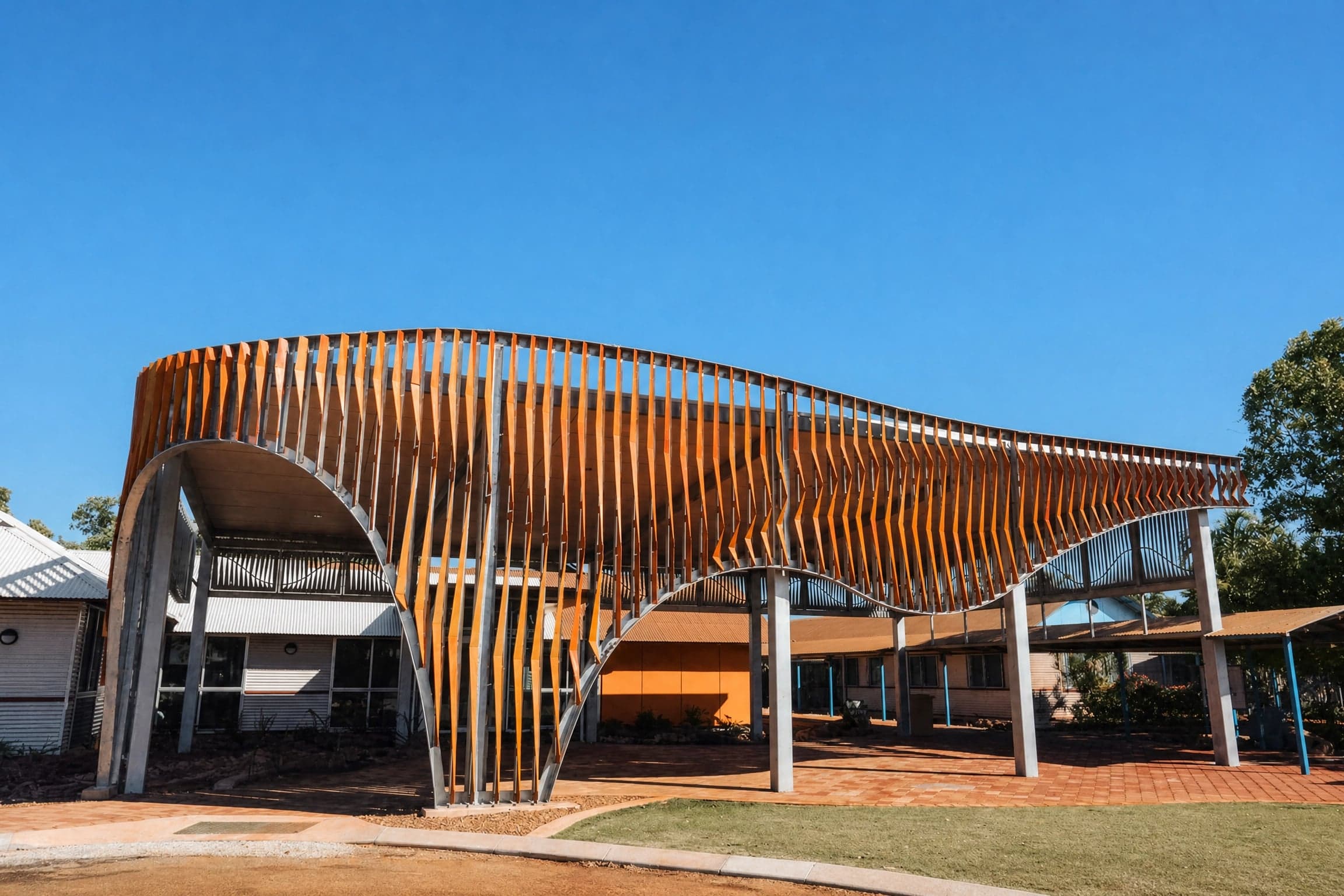 Pleated Histories — Percent for Art: Screen Facade, Broome North Regional Tafe
