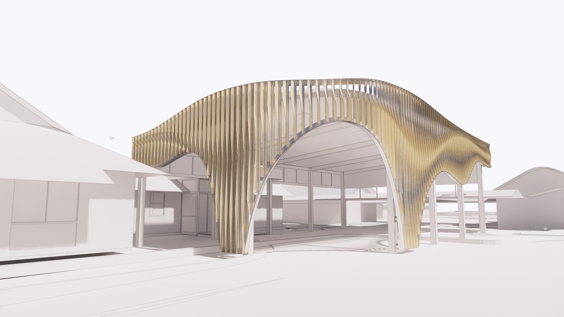 Pleated Histories — Percent for Art: Screen Facade, Broome North Regional Tafe