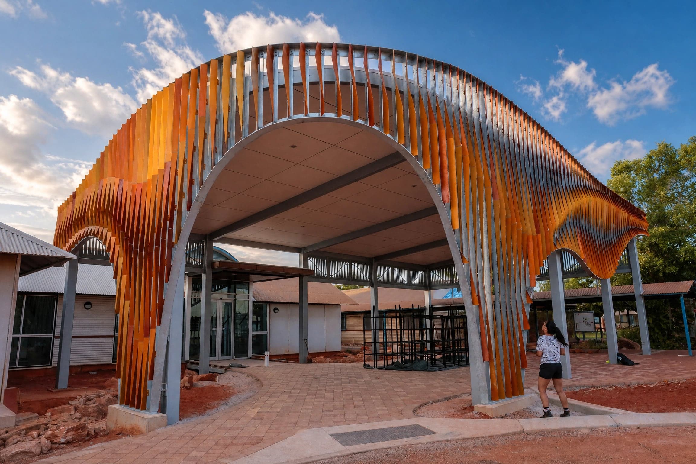 Pleated Histories — Percent for Art: Screen Facade, Broome North Regional Tafe