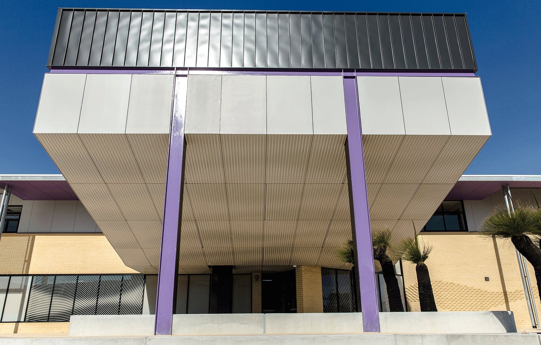 Rhythm and Flow II — Integrated brick, glazing and CFC soffit, Yanchep Secondary College