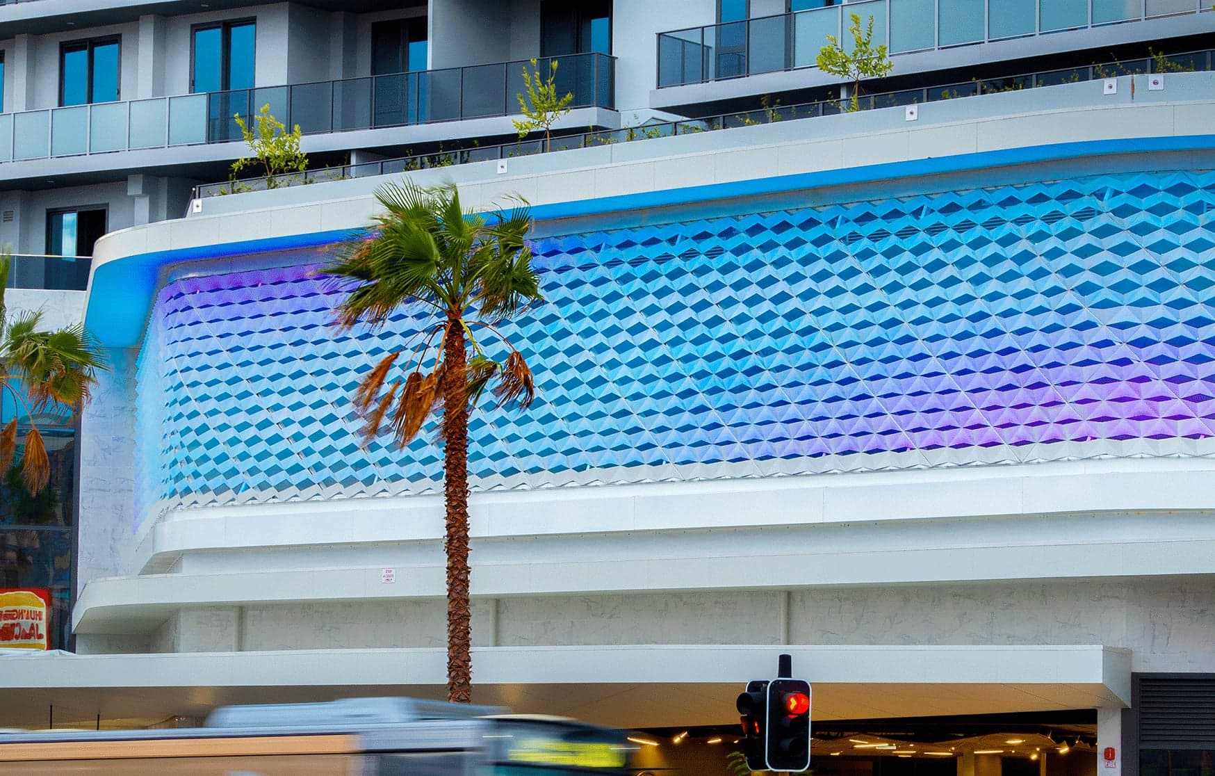 The Precinct Facade — Integrated Facade Screen, The Precinct Apartments, Mt Pleasant